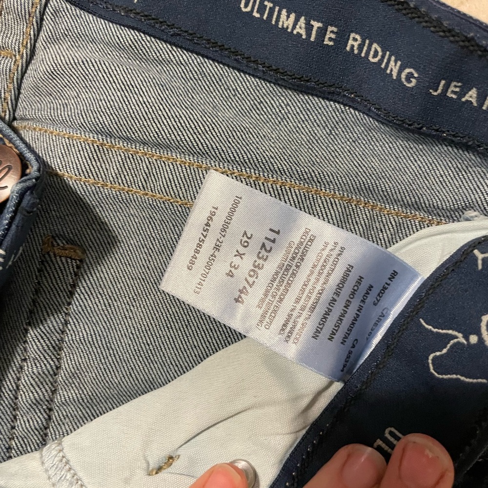 Wrangler Q-baby boot cut riding jeans 29x34 (1) - Picture 3 of 3